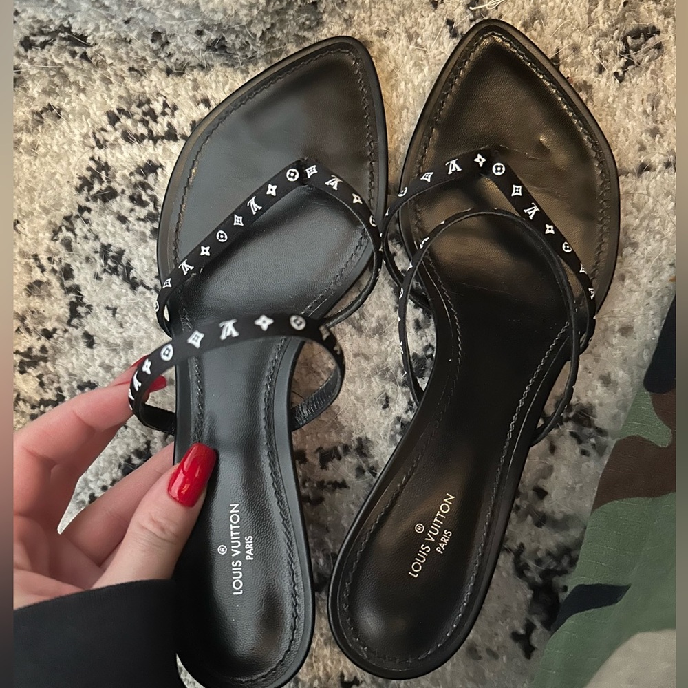 Louis Vuitton Black Sandals